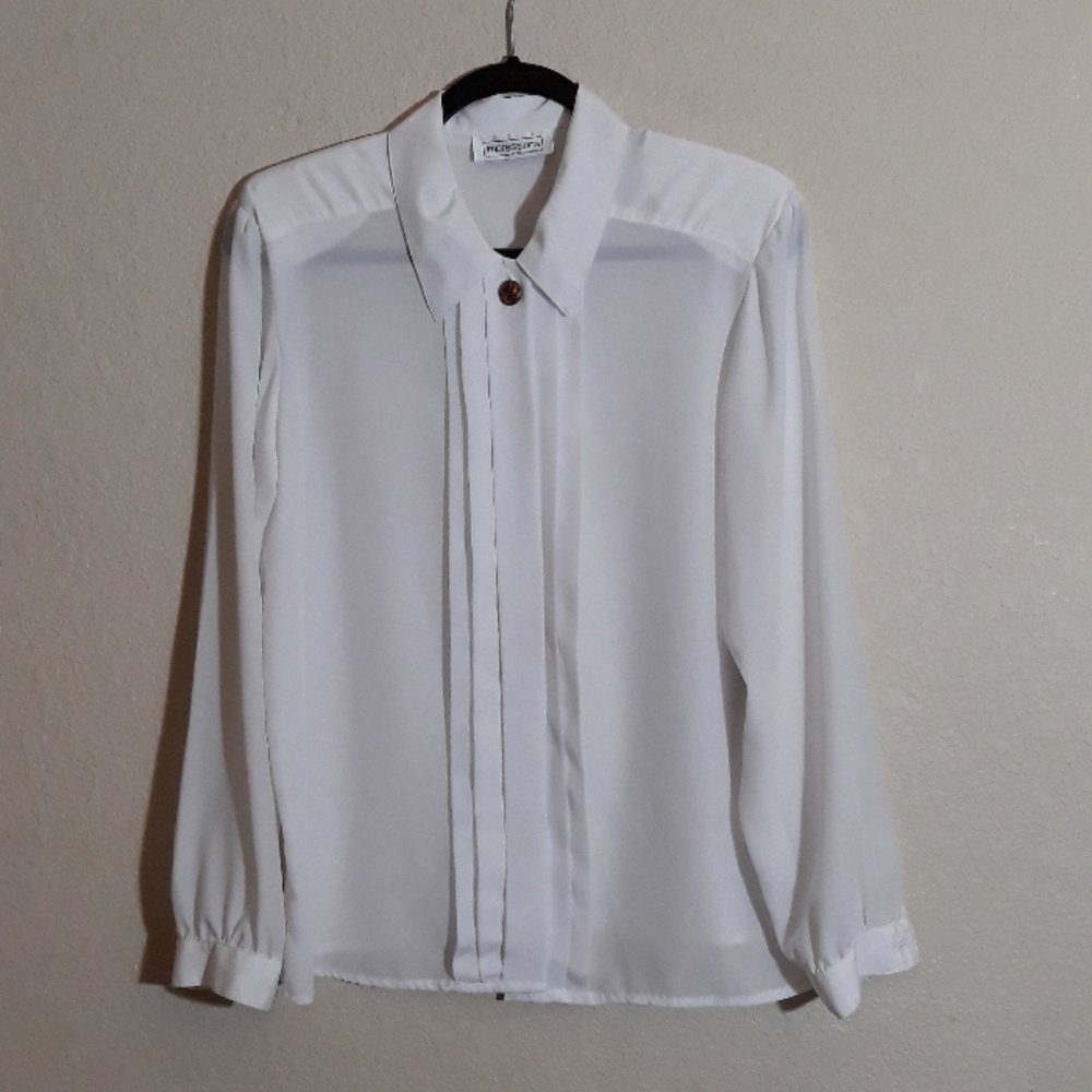 Vintage Impressions of California White Blouse